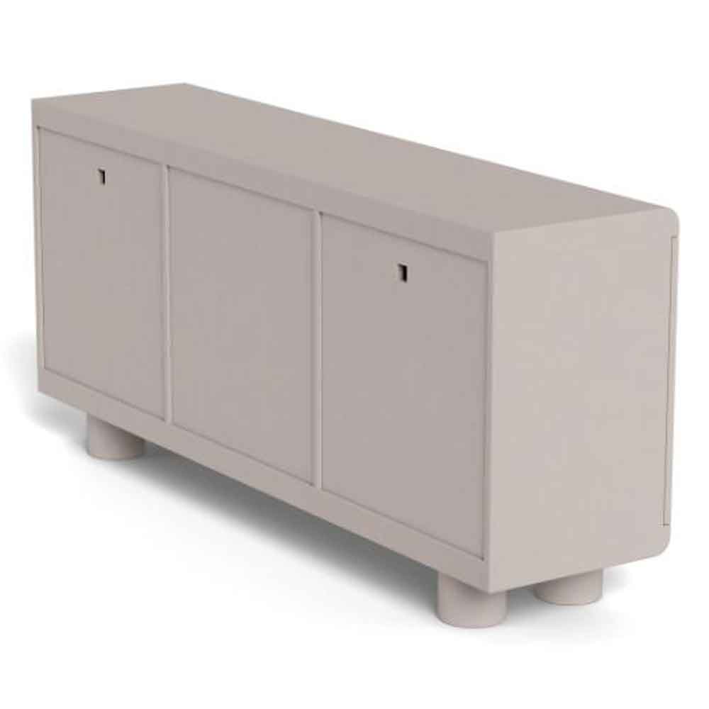 Manawa Wooden Sideboard With 3 Doors - Grey
