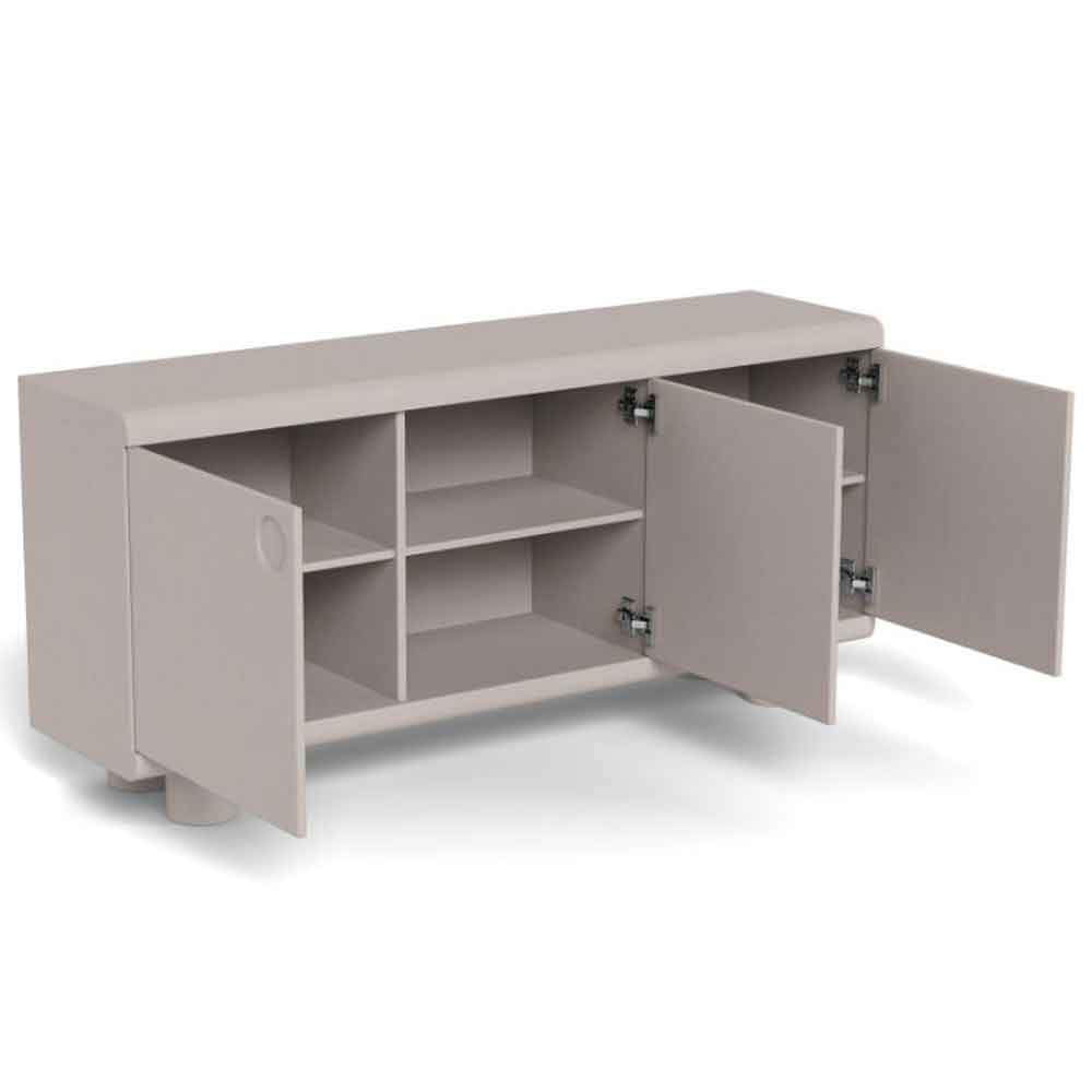 Manawa Wooden Sideboard With 3 Doors - Grey