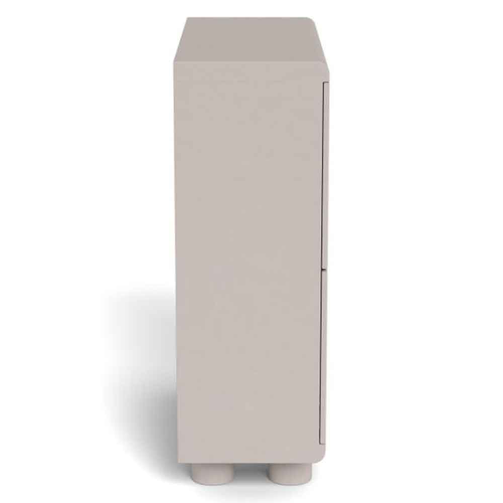 Manawa Wooden Storage Cabinet With 4 Doors - Grey