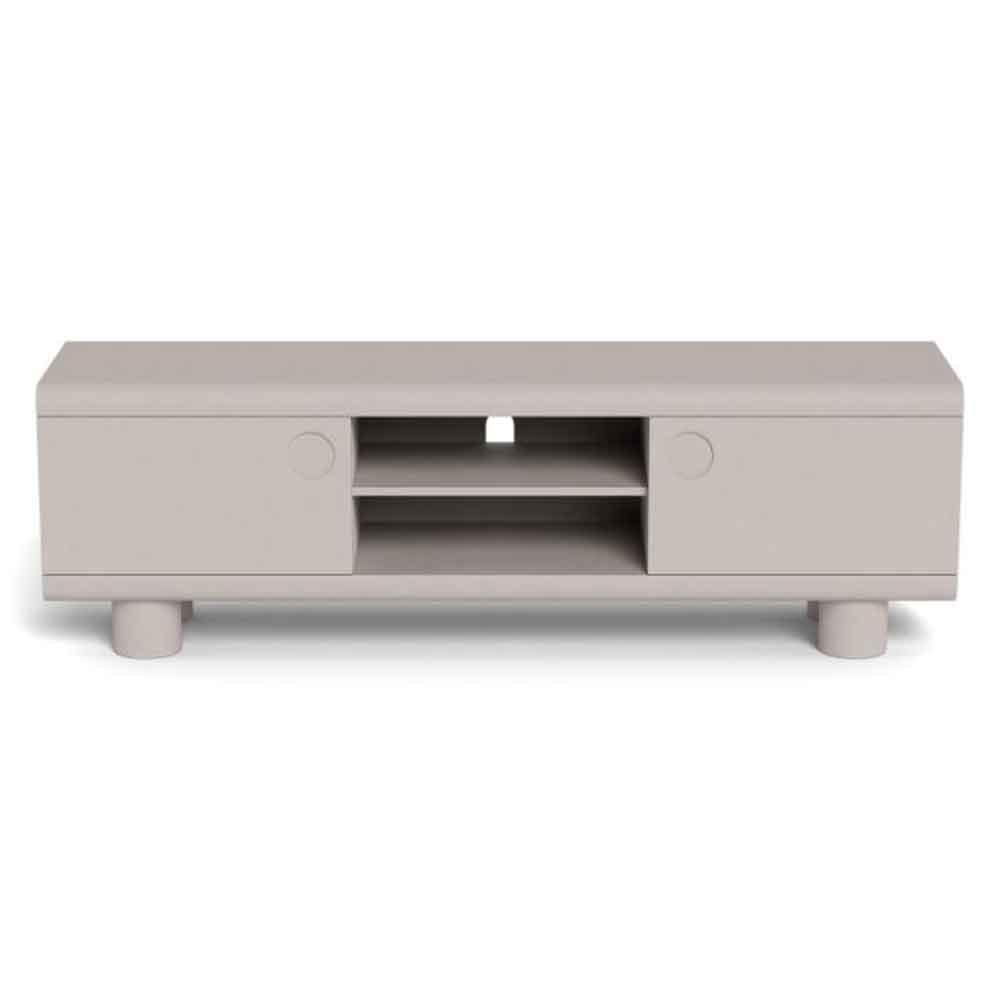 Manawa Wooden TV Stand With 2 Doors - Grey