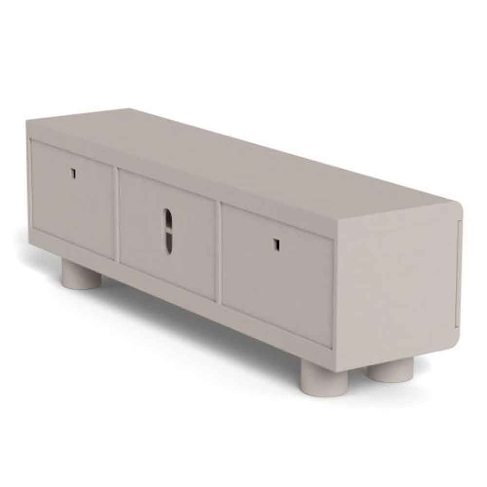 Manawa Wooden TV Stand With 2 Doors - Grey