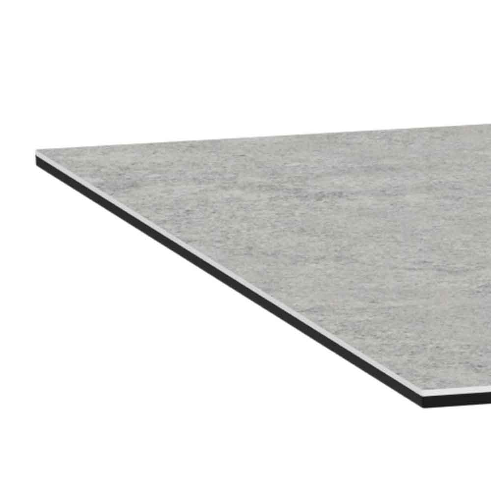 Manchester Ceramic Dining Table With Black Base - Grey Anista