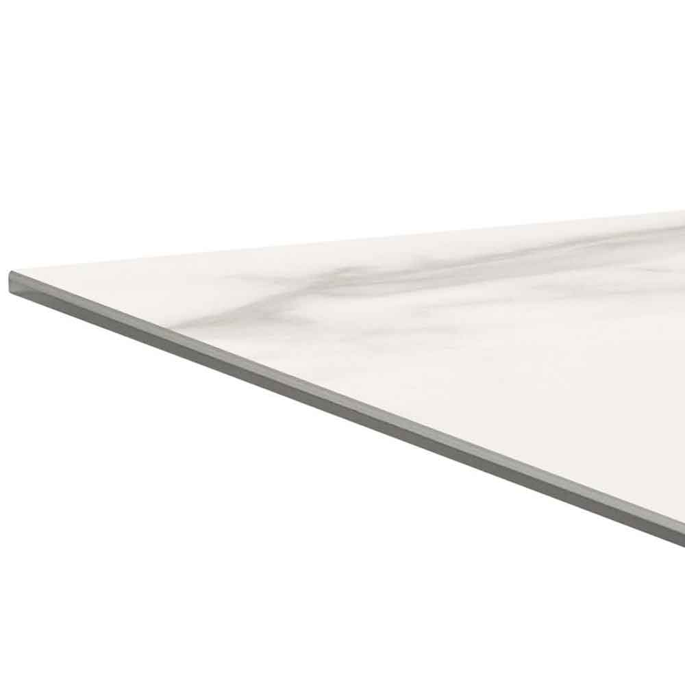 Manchester Ceramic Dining Table With Black Base - White Akranes