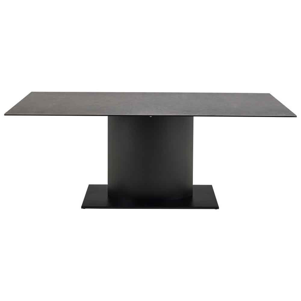 Manchester Ceramic Dining Table With Steel Base - Black Fairbanks