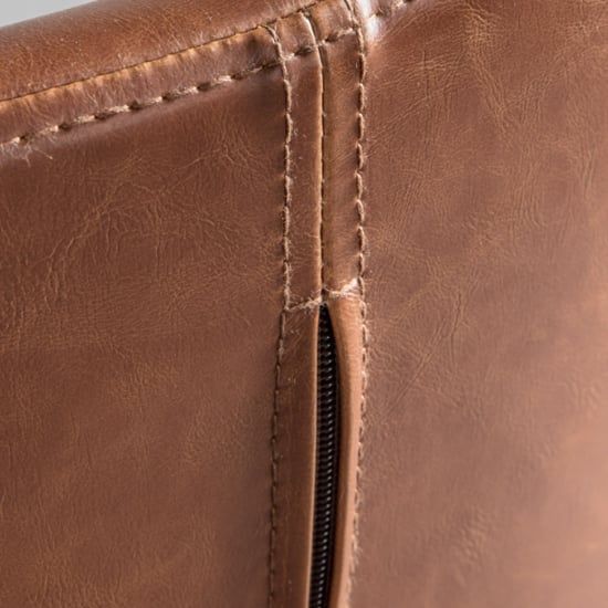 Mandal Swivel Faux Leather Home And Office Chair In Brown