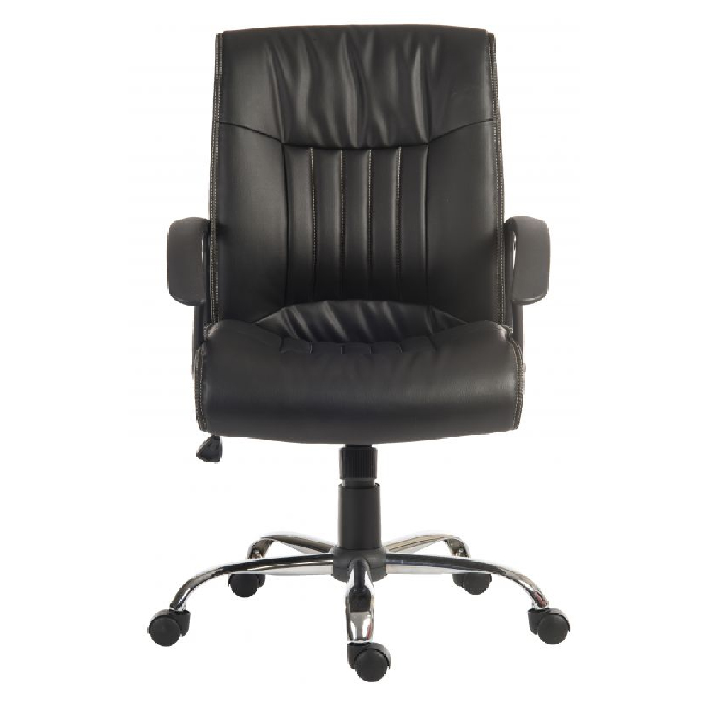Mandan Leather Home And Office Chair In Black