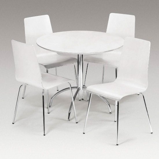 mandy Round White dining table - A Circular Glass Dining Table: Interior Benefits And Tips