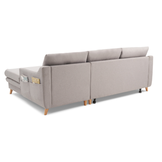 Maneto Linen Fabric Right Hand Facing Corner Sofa Bed In Grey_6