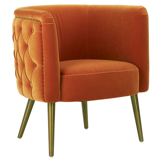 Intercrus Fabric Tub Chair In Orange