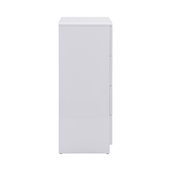 Manhattan High Gloss Chest Of 5 Drawers In White