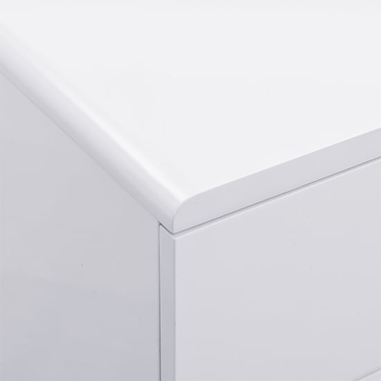 Manhattan High Gloss Chest Of 5 Drawers In White_6