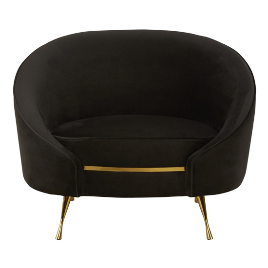 Intercrus Lounge Chaise Armchair In Black Velvet     _2