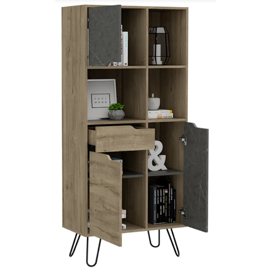 Marsett Wooden Storage Cabinet In Bleached Pine And Grey_2