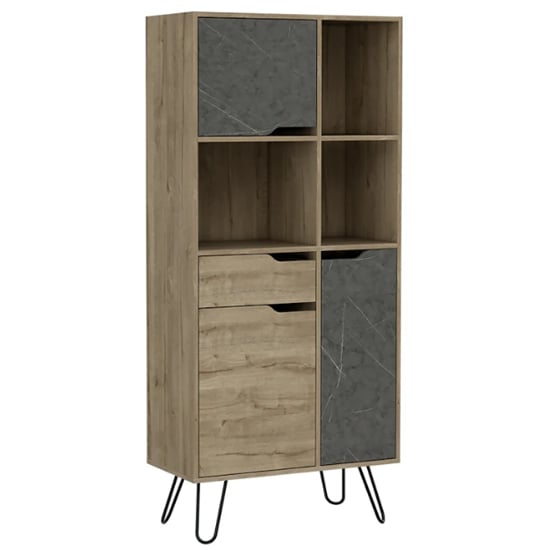 Marsett Wooden Storage Cabinet In Bleached Pine And Grey_1