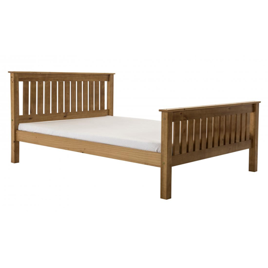 Read more about Maire high foot end pine wooden single bed in antique