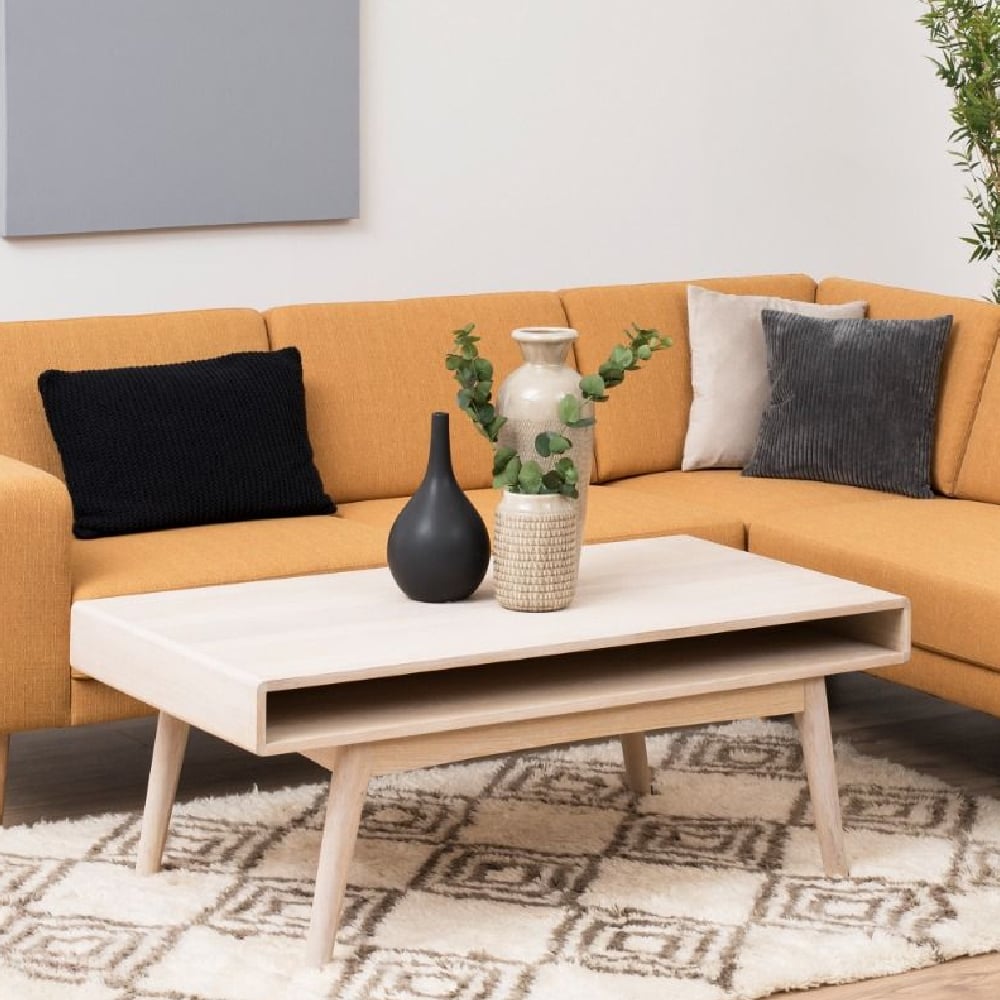 Read more about Manila wooden coffee table with open shelf in white oak