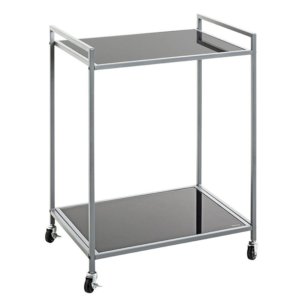 Manitowoc Metal Drinks Serving Trolley With Glass Shelf In Grey