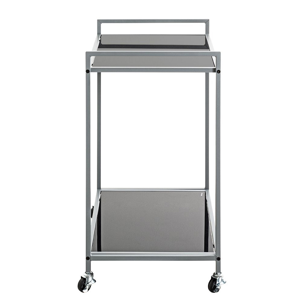 Manitowoc Metal Drinks Serving Trolley With Glass Shelf In Grey