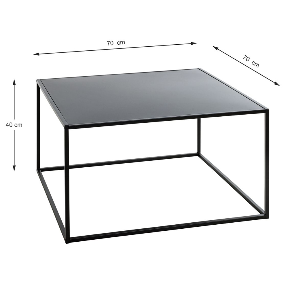 Manitowoc Metal Square End Table In Black