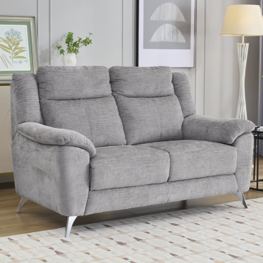 Mankato Fabric 2 Seater Sofa In Ash