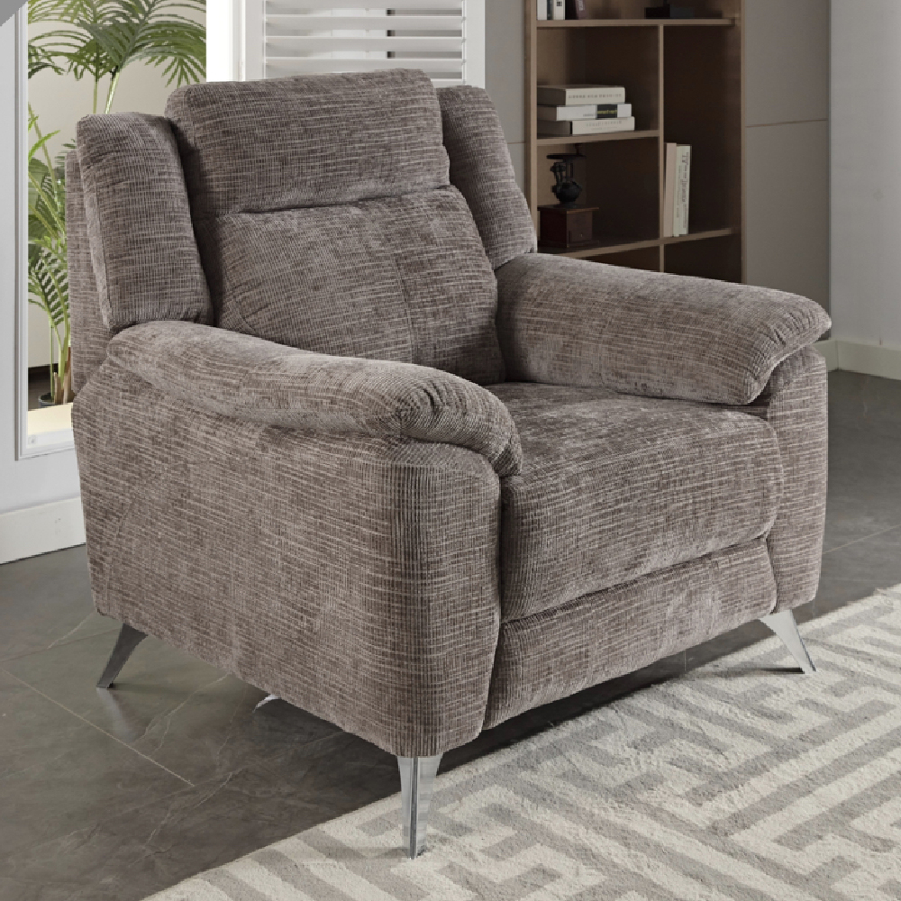 Mankato Fabric 3+1+1 Seater Sofa Set In Stone