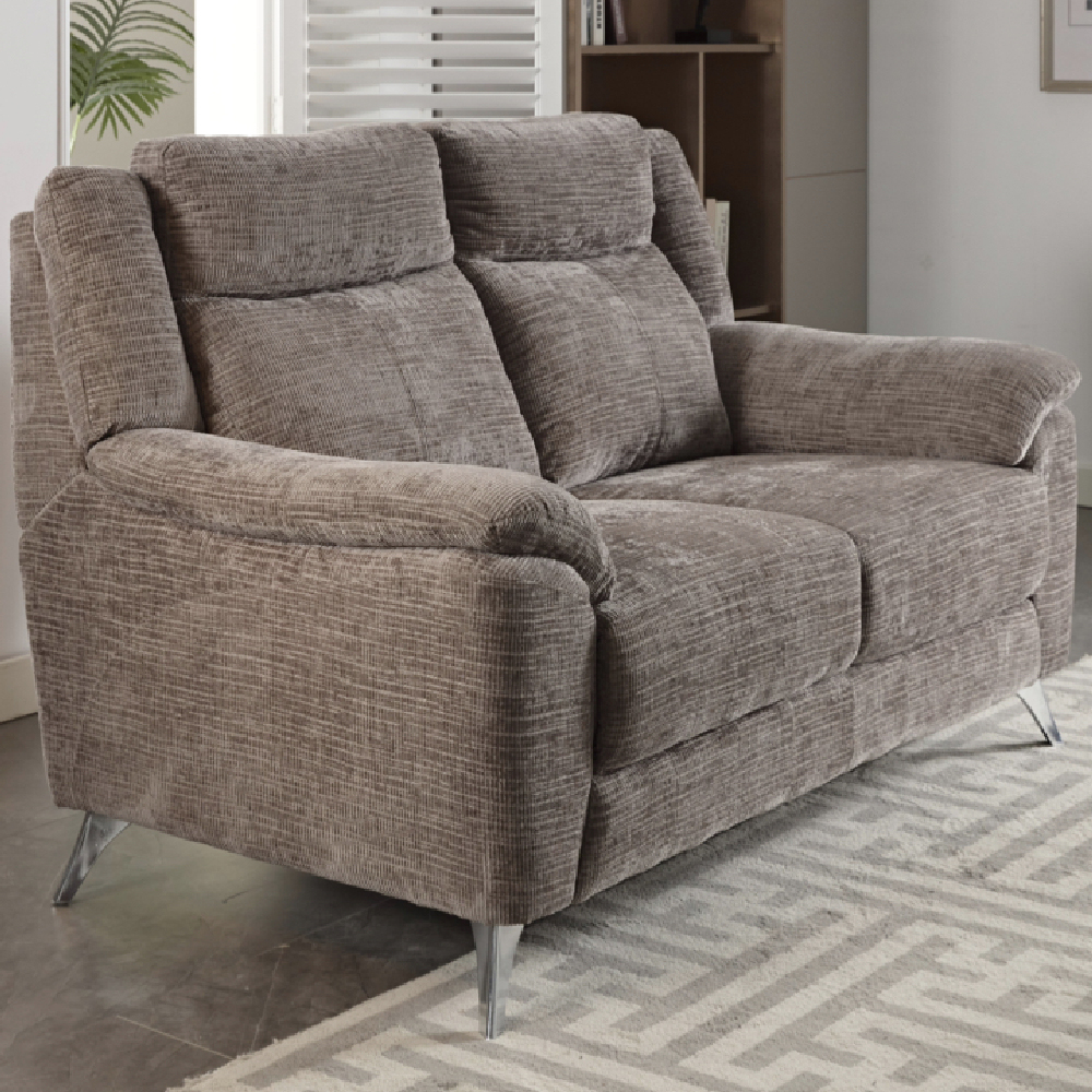 Mankato Fabric 3+2 Seater Sofa Set In Stone