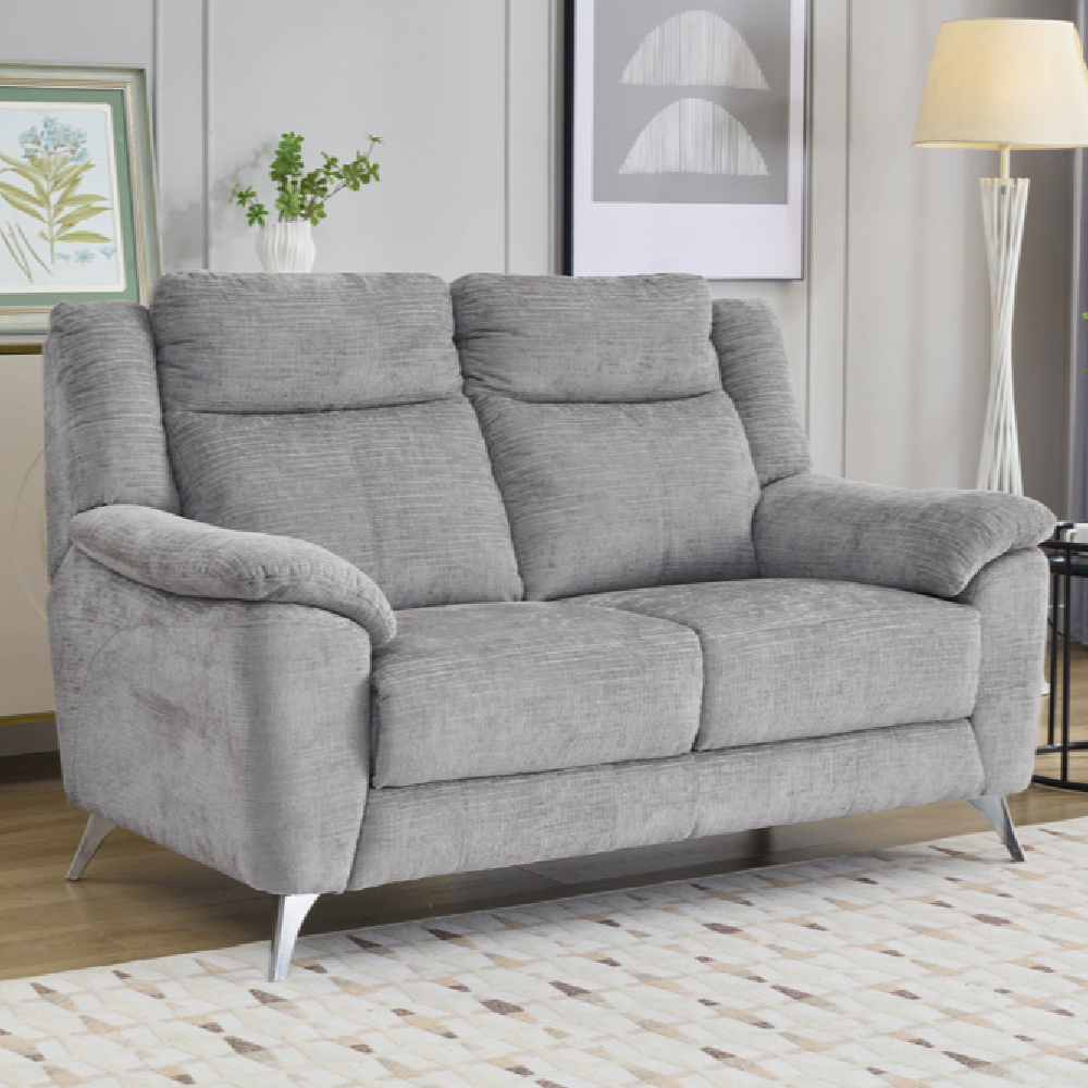 Mankato Fabric Sofa Suite In Ash