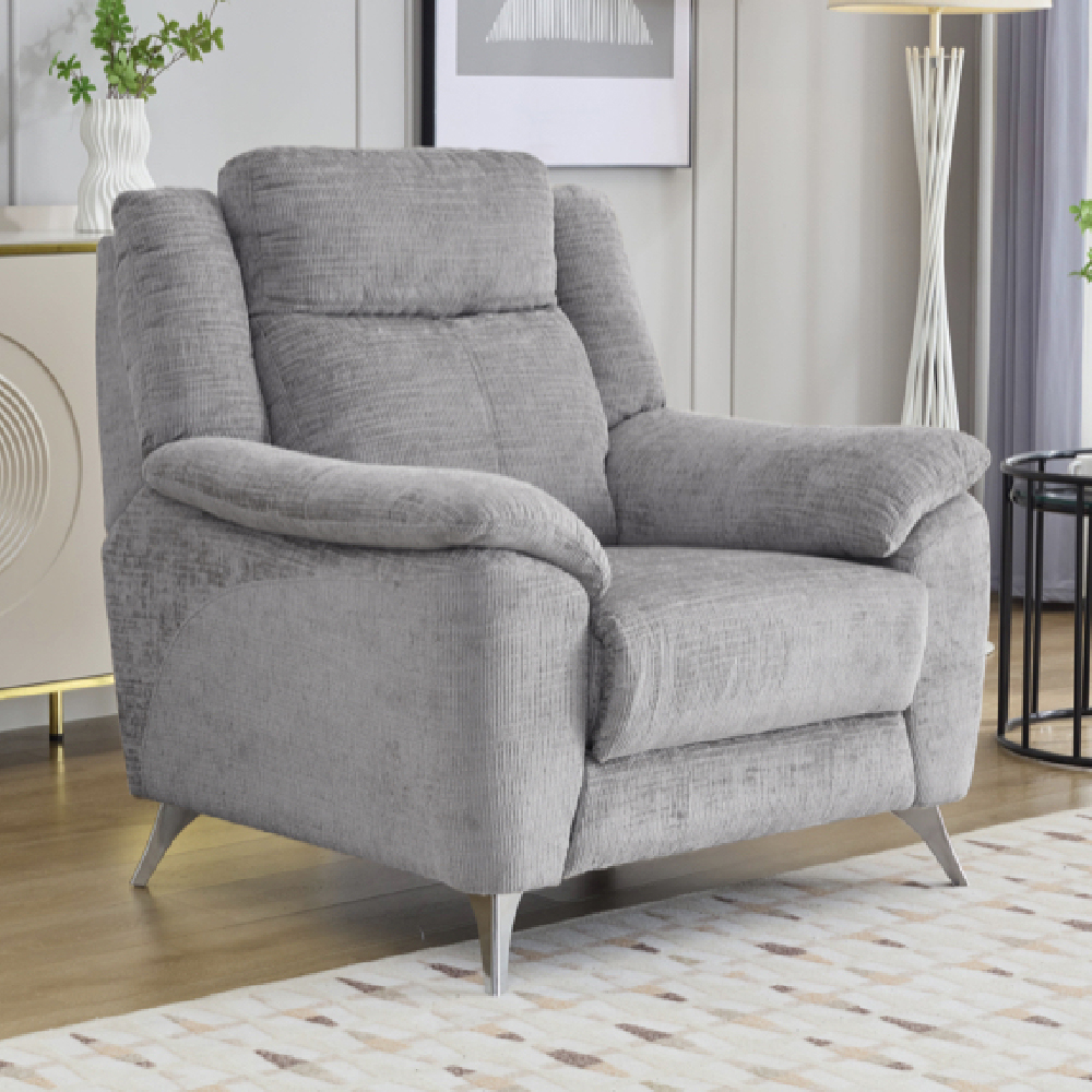 Mankato Fabric Sofa Suite In Ash