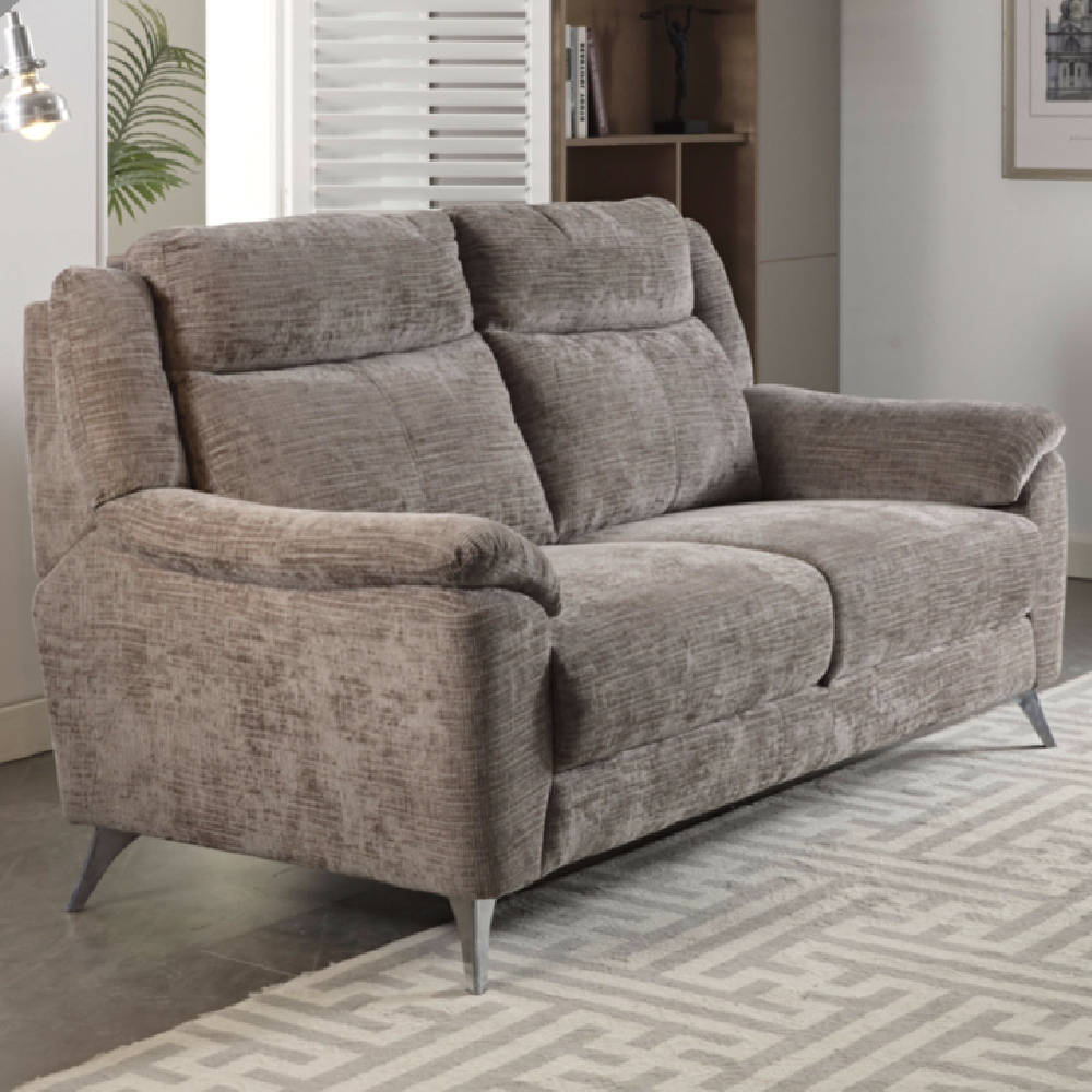 Mankato Fabric Sofa Suite In Stone