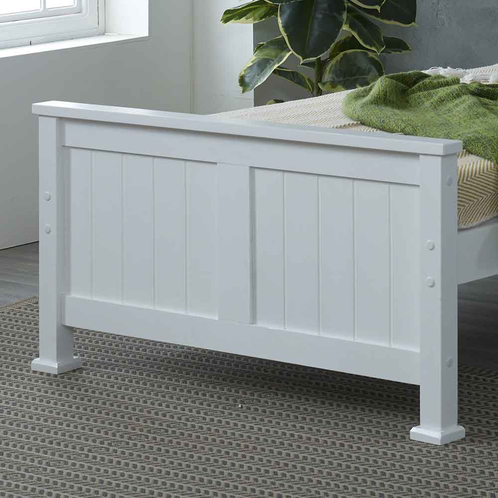 Manley Wooden Single Bed In White