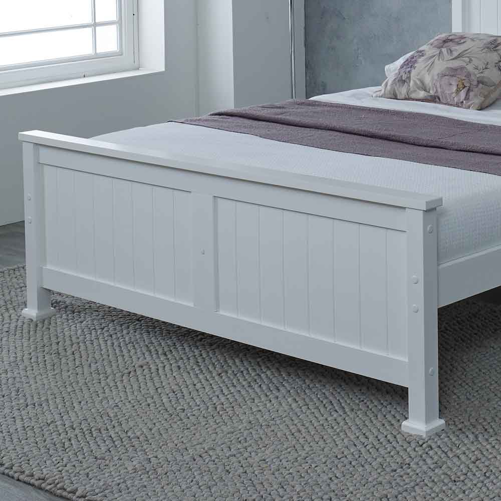 Manley Wooden Small Double Bed In White