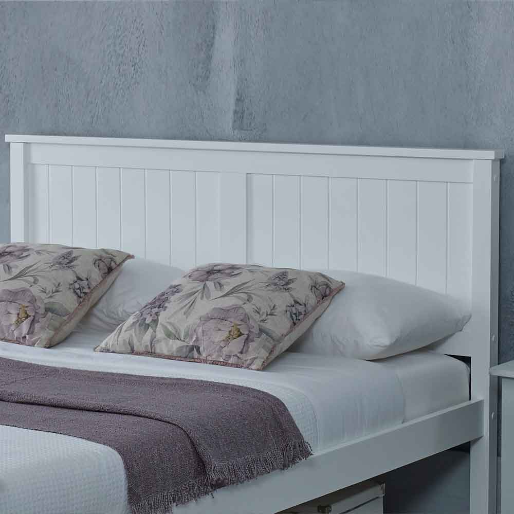 Manley Wooden Small Double Bed In White