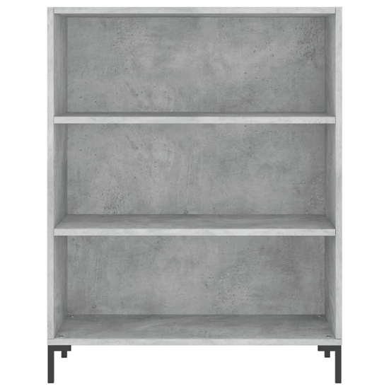 Manric Wooden Bookcase With 2 Shelves In Concrete Effect