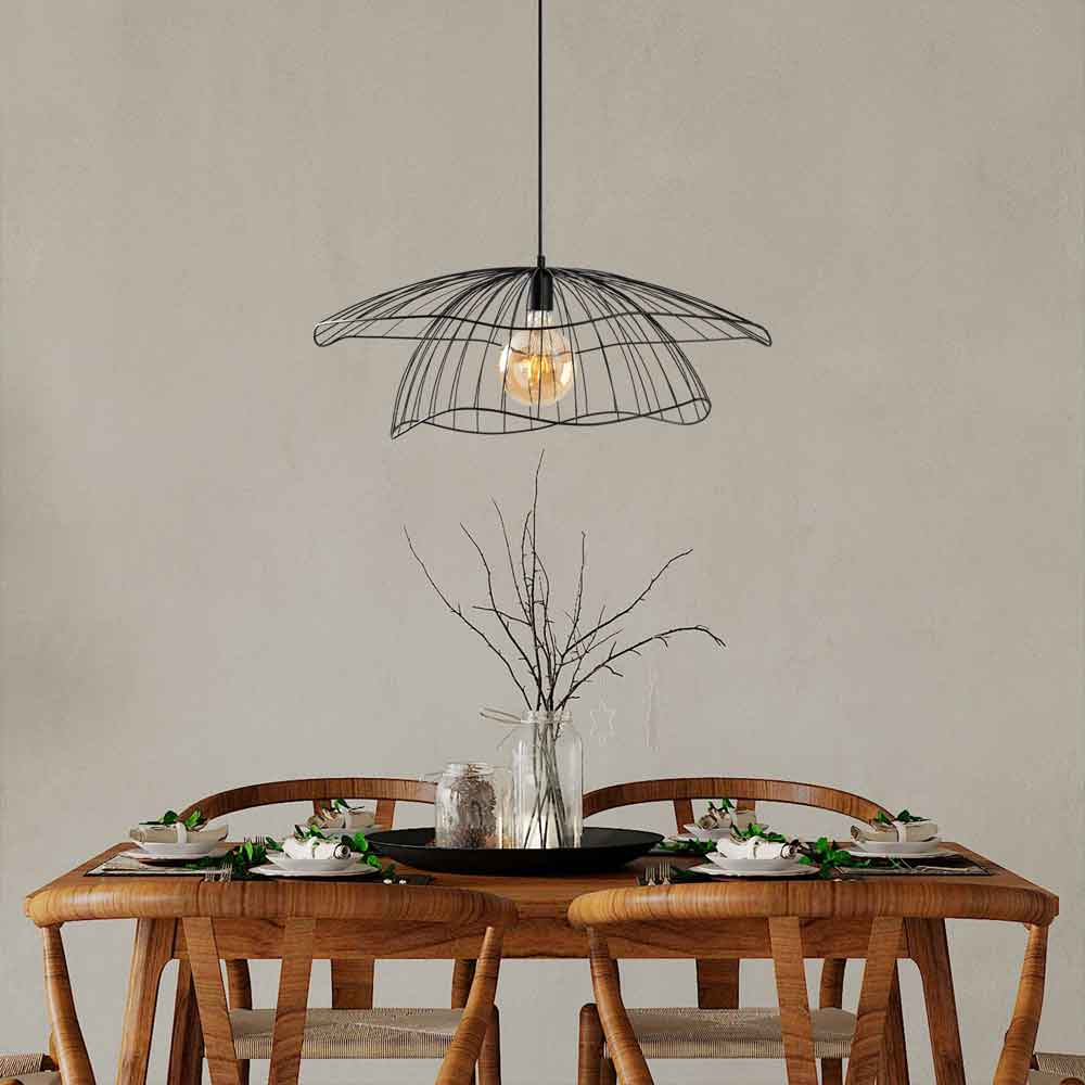Mantar Metal Ceiling Pendant Light in Black