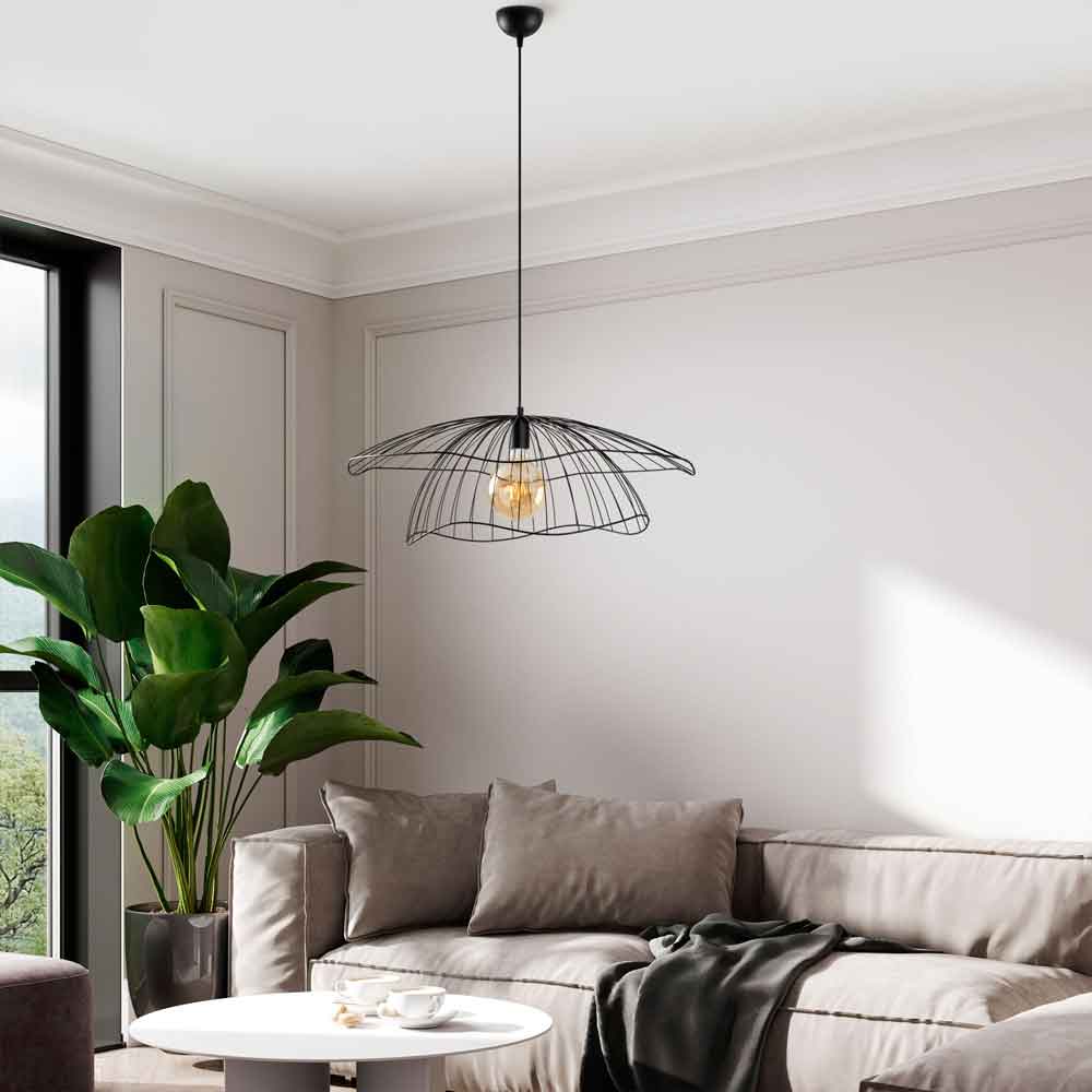 Mantar Metal Ceiling Pendant Light in Black