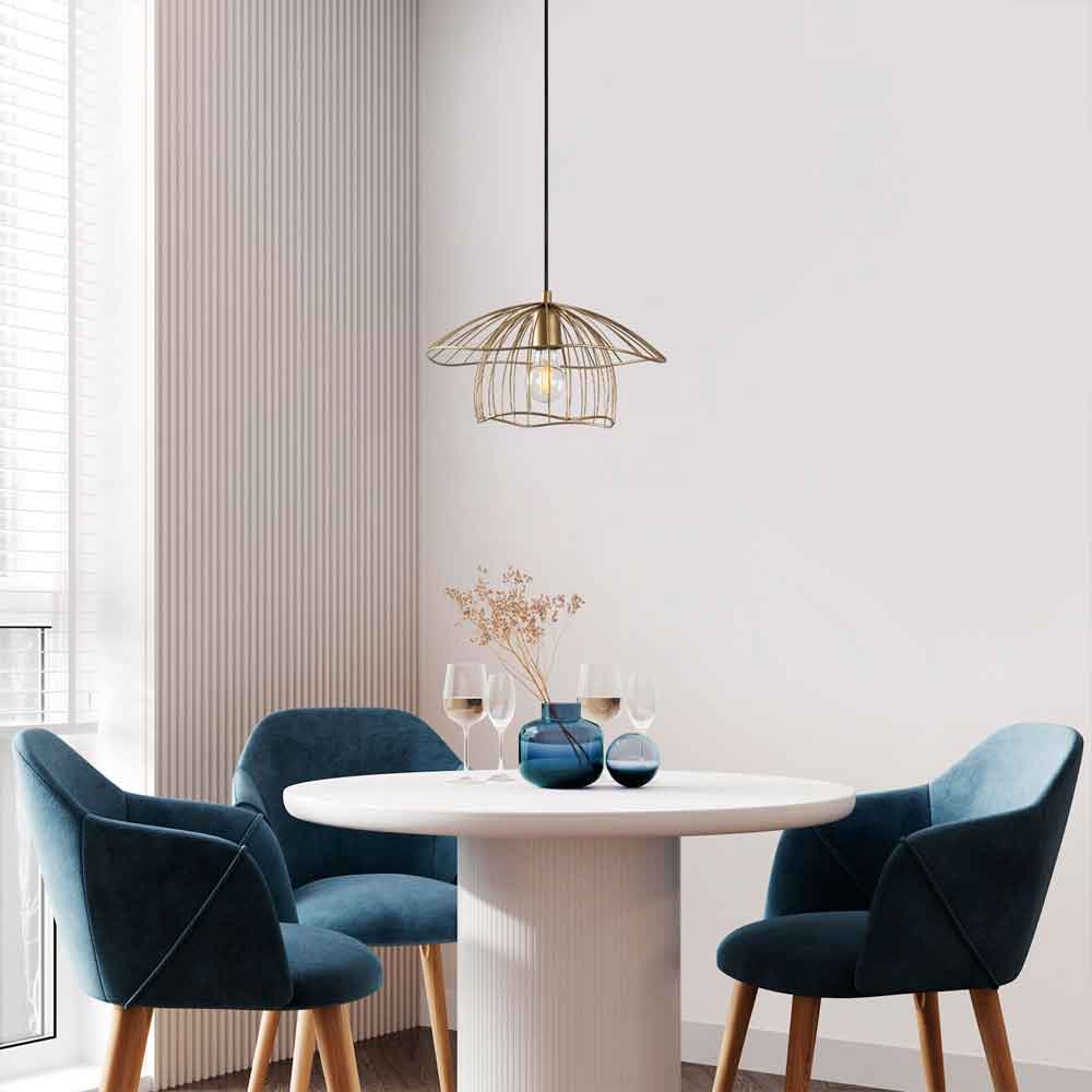 Mantar Small Metal Ceiling Pendant Light in Gold