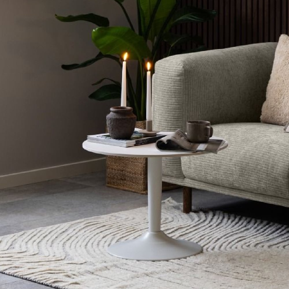 Read more about Manteo ceramic round coffee table in white