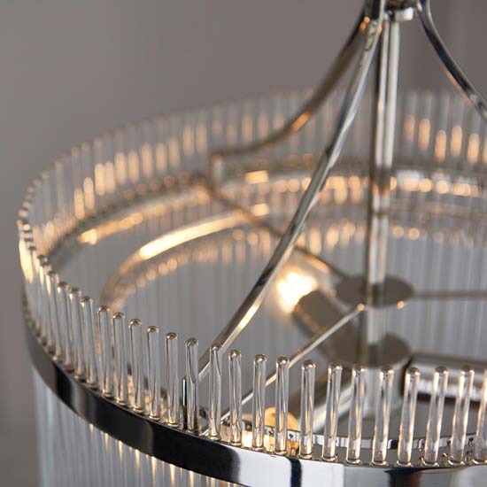 Manteo Clear Glass 3 Lights Ceiling Pendant Light In Nickel