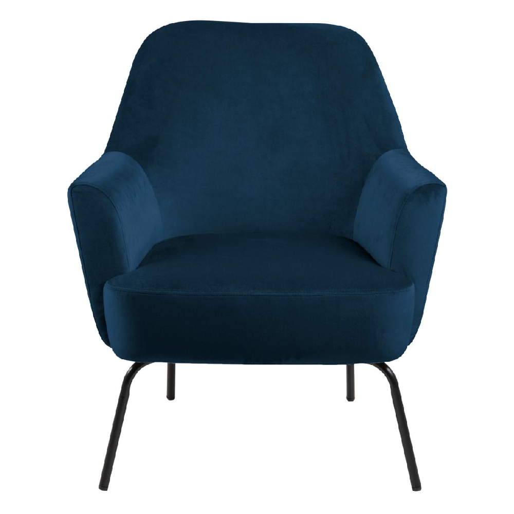 Manteo Fabric Lounge Chair In Navy Blue