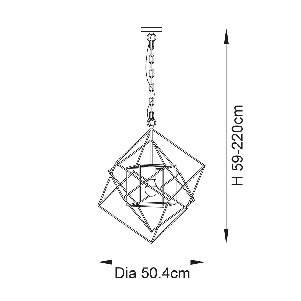 Manteo Metal Geometric Pendant Ceiling Light In Antique Gold