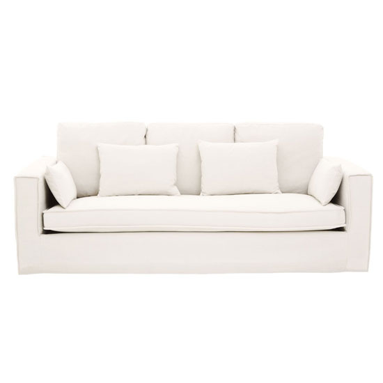 Product photograph of Manton Upholstered Fabric 3 Seater Sofa In Cream from Furniture in Fashion