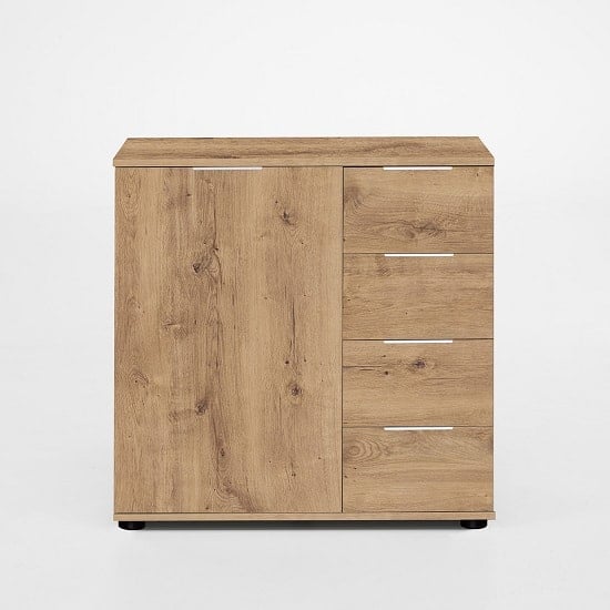 Photo of Mantova wooden combi chest of drawers in planked oak effect