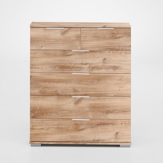 Product photograph of Mantova Wooden Chest Of Drawers In Planked Oak Effect from Furniture in Fashion