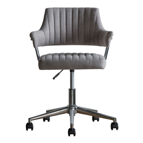 Mantra Swivel Fabric Home And Office Chair In Grey