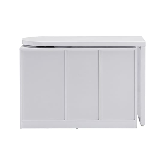 Mantua Wooden Swivelling Computer Desk In White And Oak_8