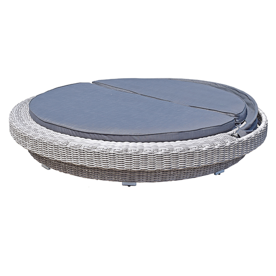 Maona Large Round Wicker Weave Daybed In Fine Grey_7