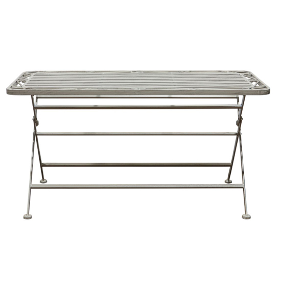 Maraca Outdoor Metal Coffee Table In Distressed White_3