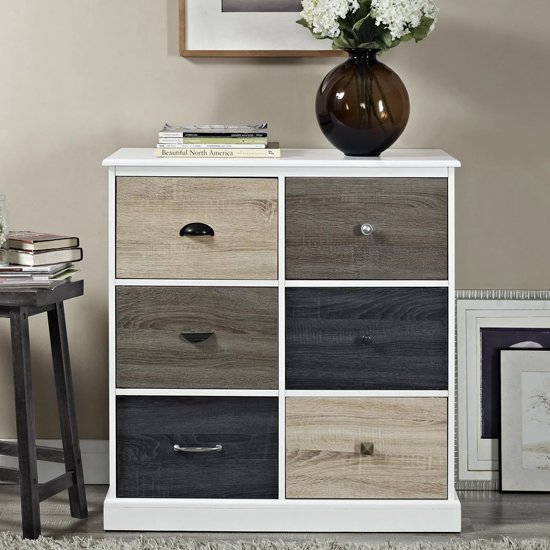 Read more about Maraca wooden storage cabinet with 6 doors in white