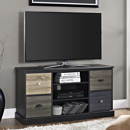 Maraca Wooden TV Stand Small In Black