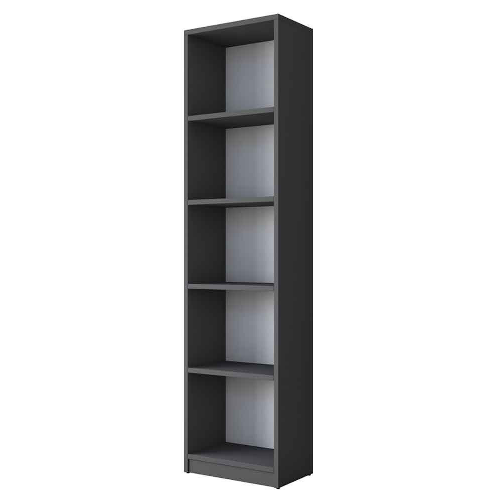 Marbella Large Wooden Bookcase with 5 Shelves in Anthracite